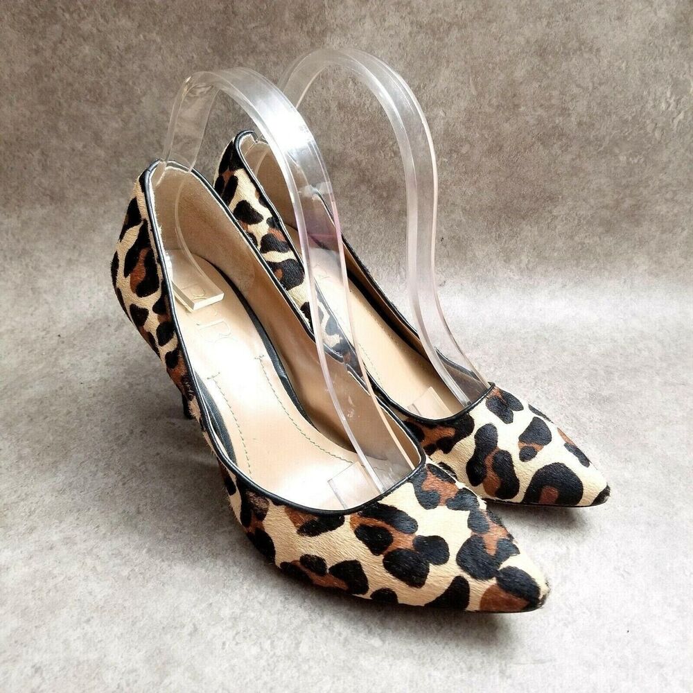 BCBGeneration Womens Gaminkha  Size 8.5 B Brown Slip On Animal Print Heel Pumps